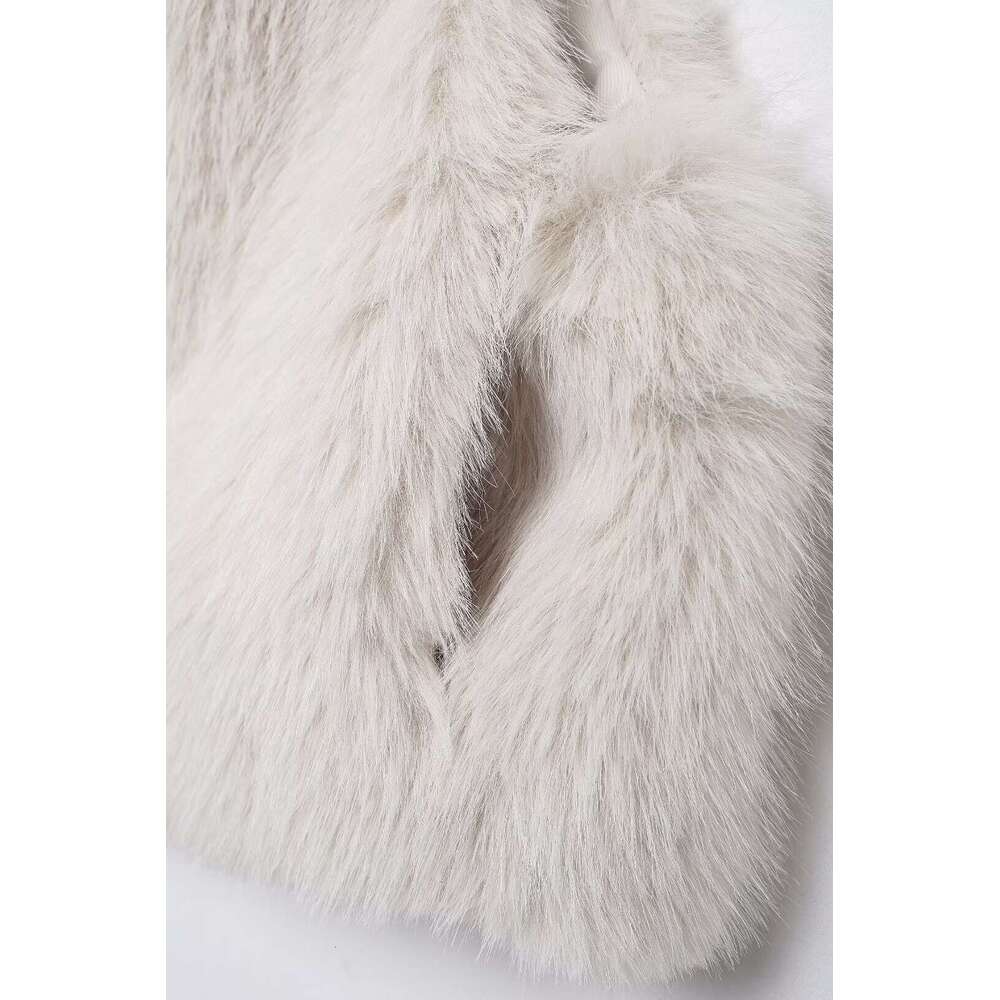 shanshi fur coat women Wind faux effect vest imitation mink fur coat loose and slimming versatile socialite temperament