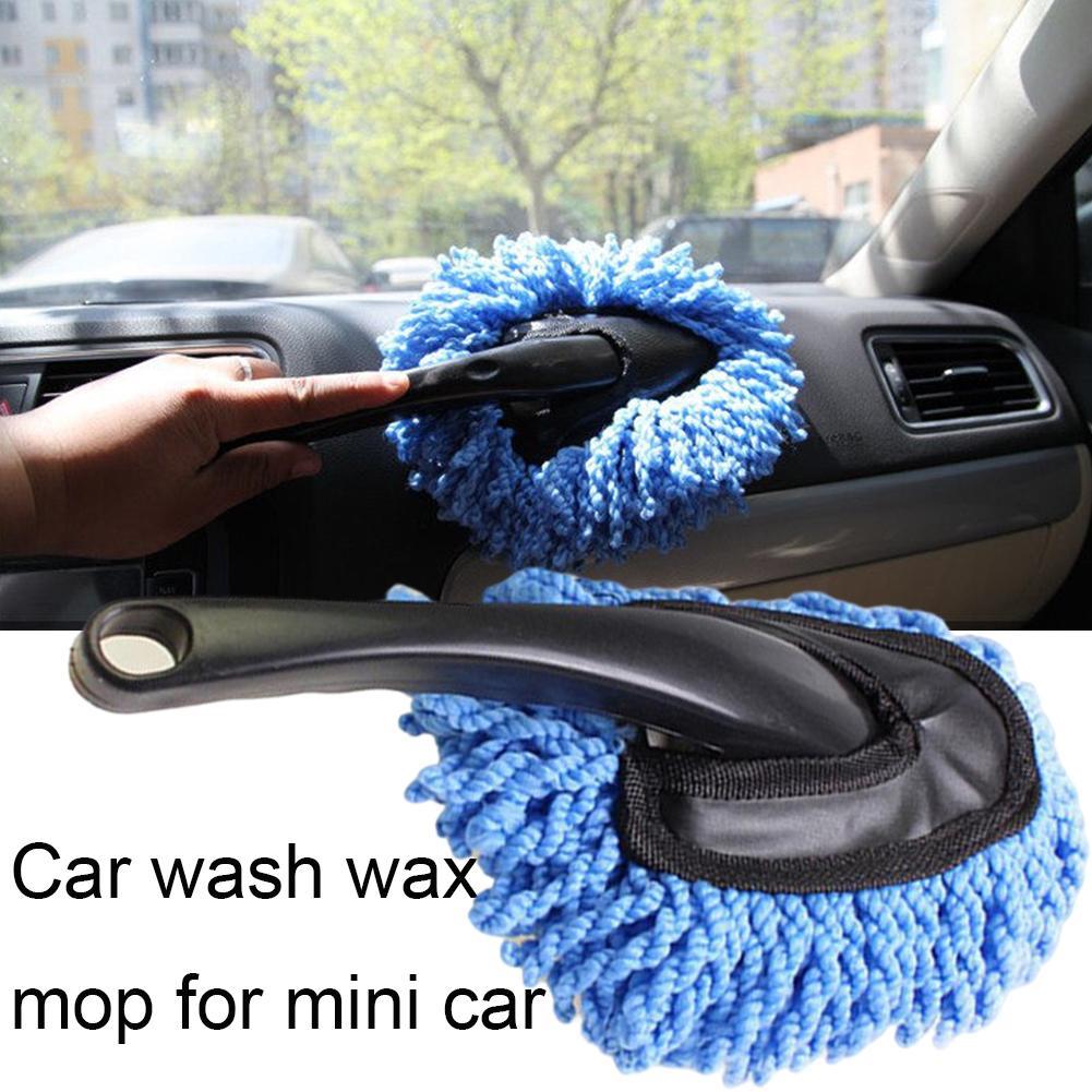 Cleaning Car Borstel Wash Car Small Wax Mop Short Handle Soft Hair Water Dust Removal Car Wash Brush Triangular Car Wash smile