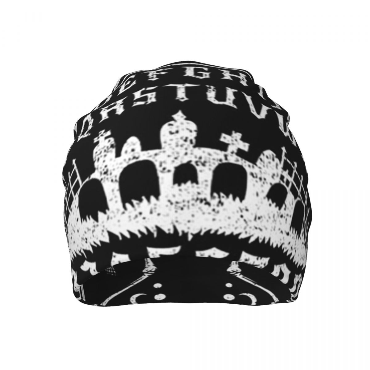 Autumn Winter Ouija Board With Skull Occultism Soft Thin Knitted Hat Outdoor Warm Cold Proof Bonnet Cap