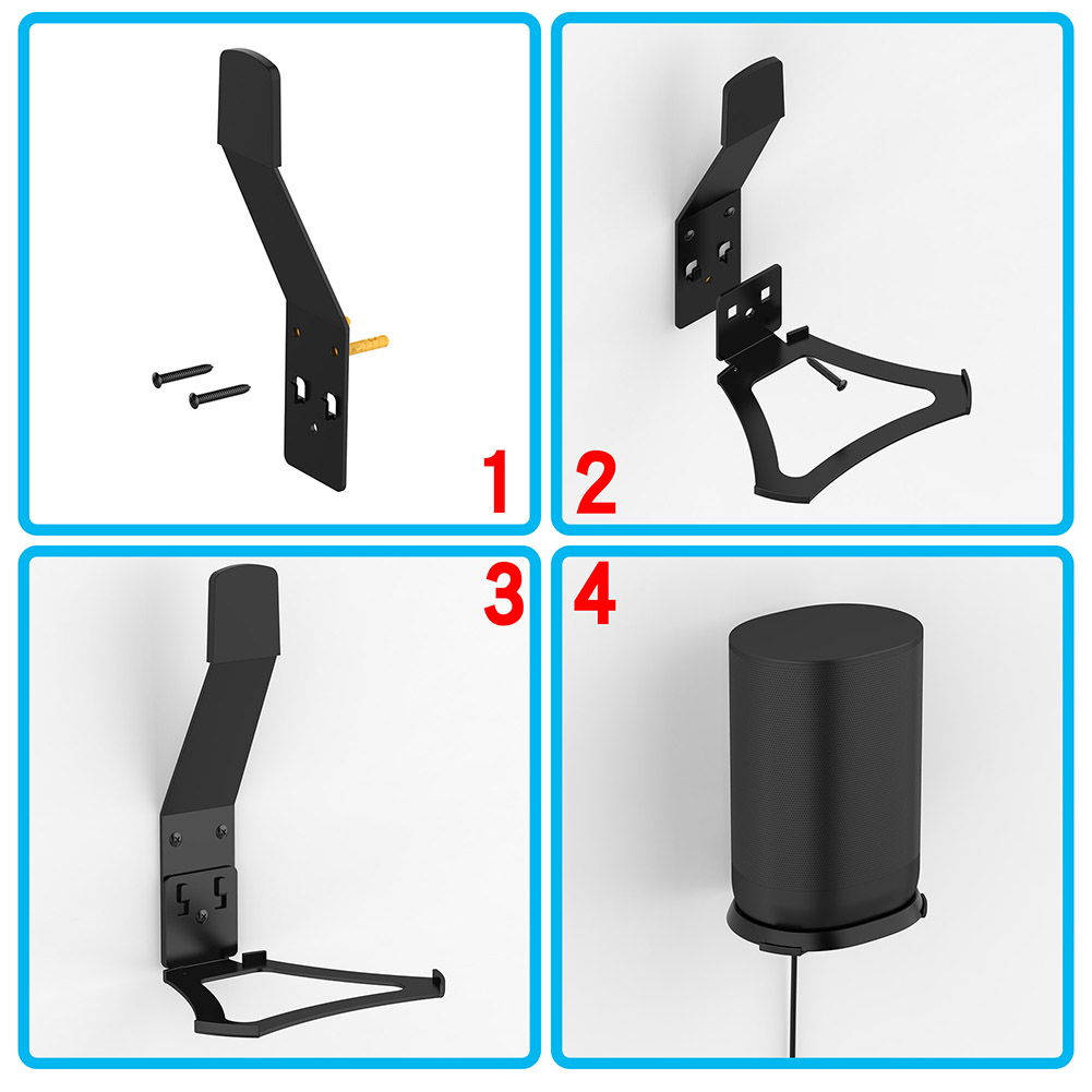 Desktop Speaker Stand Wall-mounted Speaker Mounting Bracket Space Saving Wall Stand Holder Shelf Compatible with SONOS Move