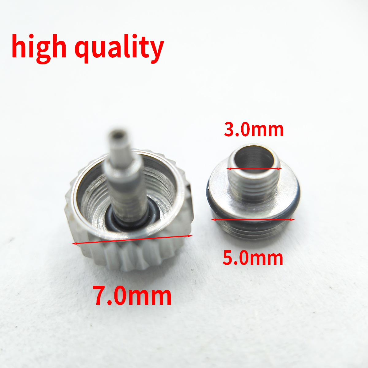 1/2Pcs Steel Watch Crown for Rlx Submariner 7.0mm Silver Gold Metal Watch Stem Crown Repair Parts Assortment