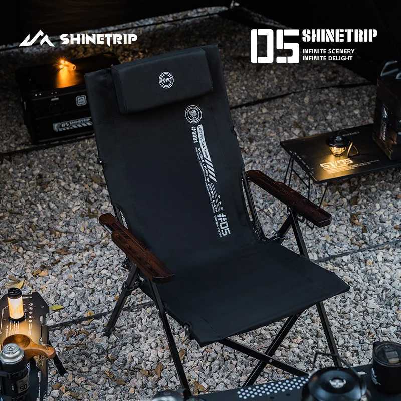 ShineTrip 05 Series Outdoor Folding Chair Portable Camping Adjustable Folding Chair Office Lunch Napping Fishing Picnic ChairW241111
