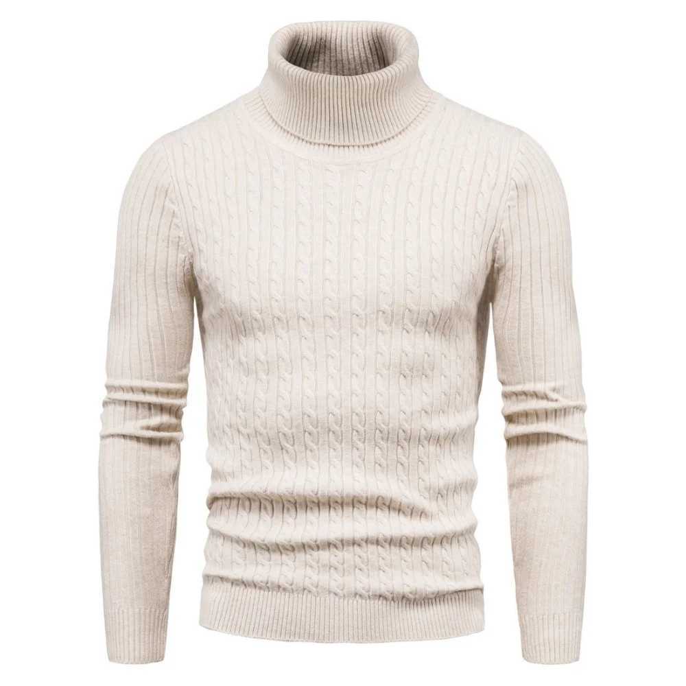 Autumn and Winter Turtle Neck Warm Fashion Solid Color Sweater Mens Sweater Ultra Thin Lanhua Mens Knitted Sweater Bottom Sweater W2411111