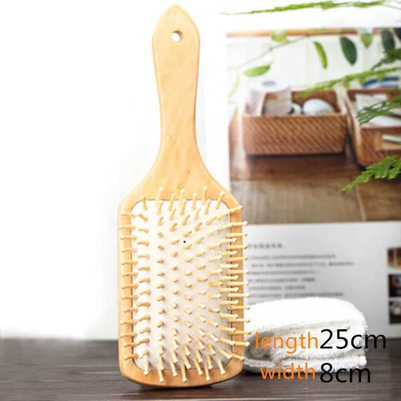Pcs wooden comb healthy paddle pad professional massage brush hair care healthy natural bamboo comb W241112