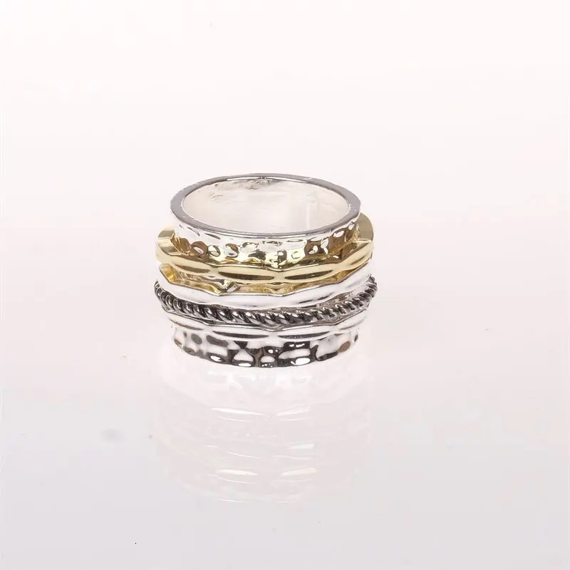 ANTIQUE N Meditation Statement Spinner Ring Jewelry 241112