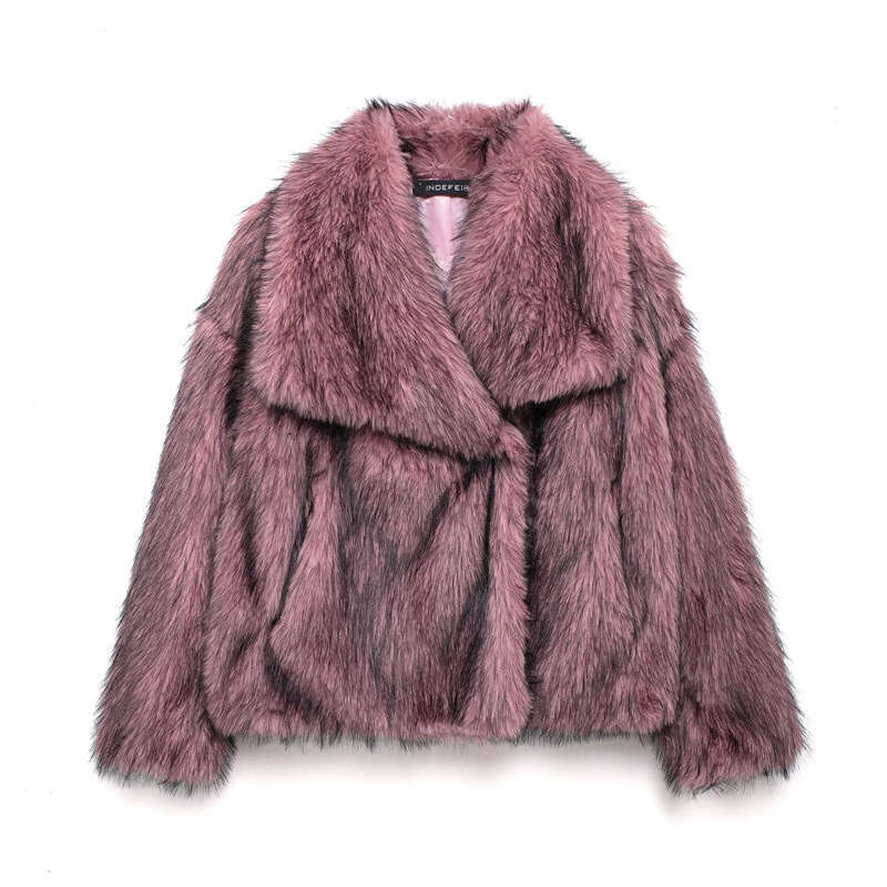 shanshi fur coat women Women's faux 14 color short jacket with fur coat for women