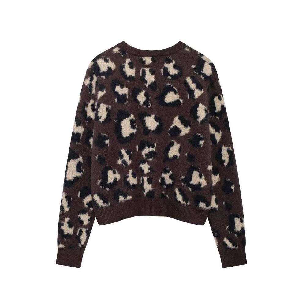 shanshi fur coat women Autumn New Product Animal Pattern Jacquard Artificial Fur Knitted Coat for Women