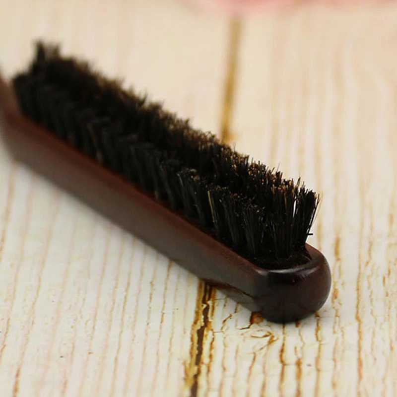 Wooden handle hair comb fluffy hair three rows of pig bristles comb new hair teasing brush salon supply of styling tools W241112
