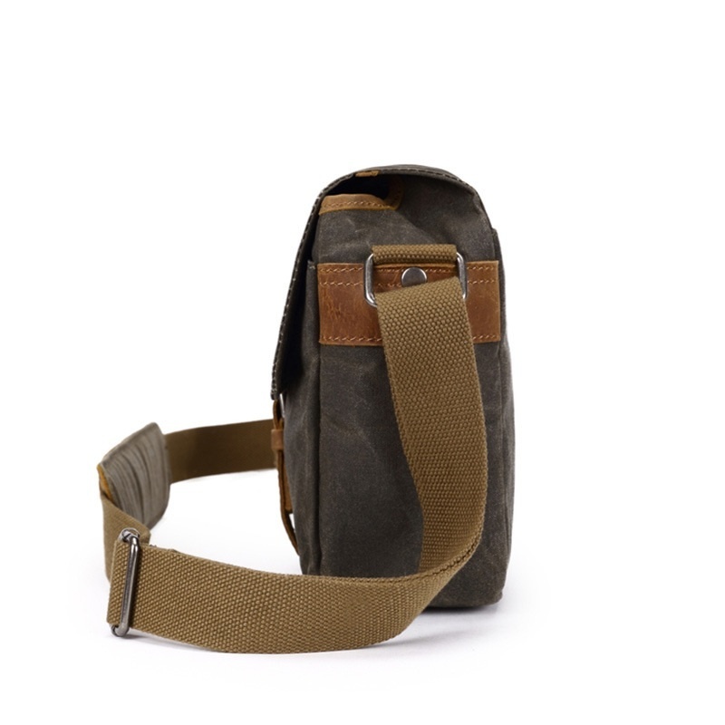 Men Vintage Oil Waxed Canvas Shoulder Bags Shockproof DSLR Camera Bag Waterproof messenger casual Crossbody for men c1828