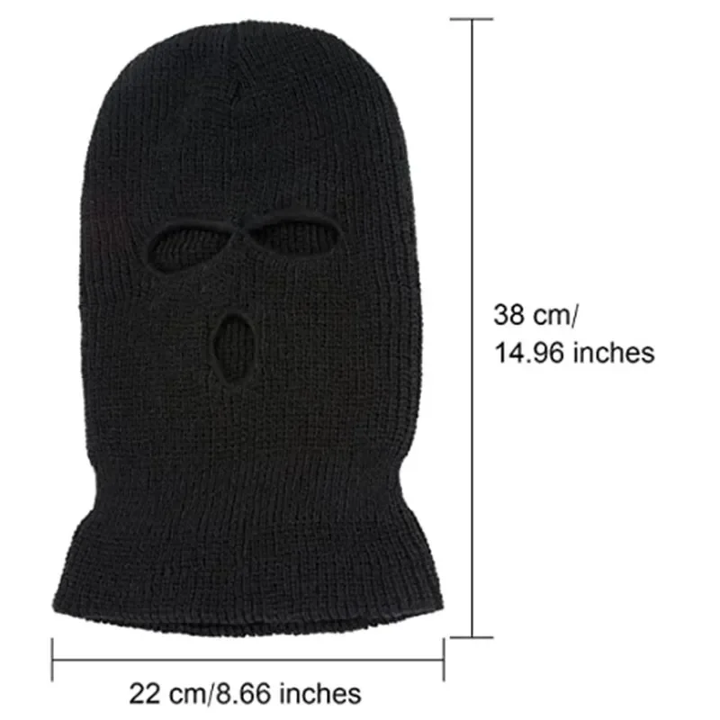 Hat Army Tactical Men 3 Hole Face Ski Mask Winter Cap Balaclava Motorbike Motorcycle Full Helmet