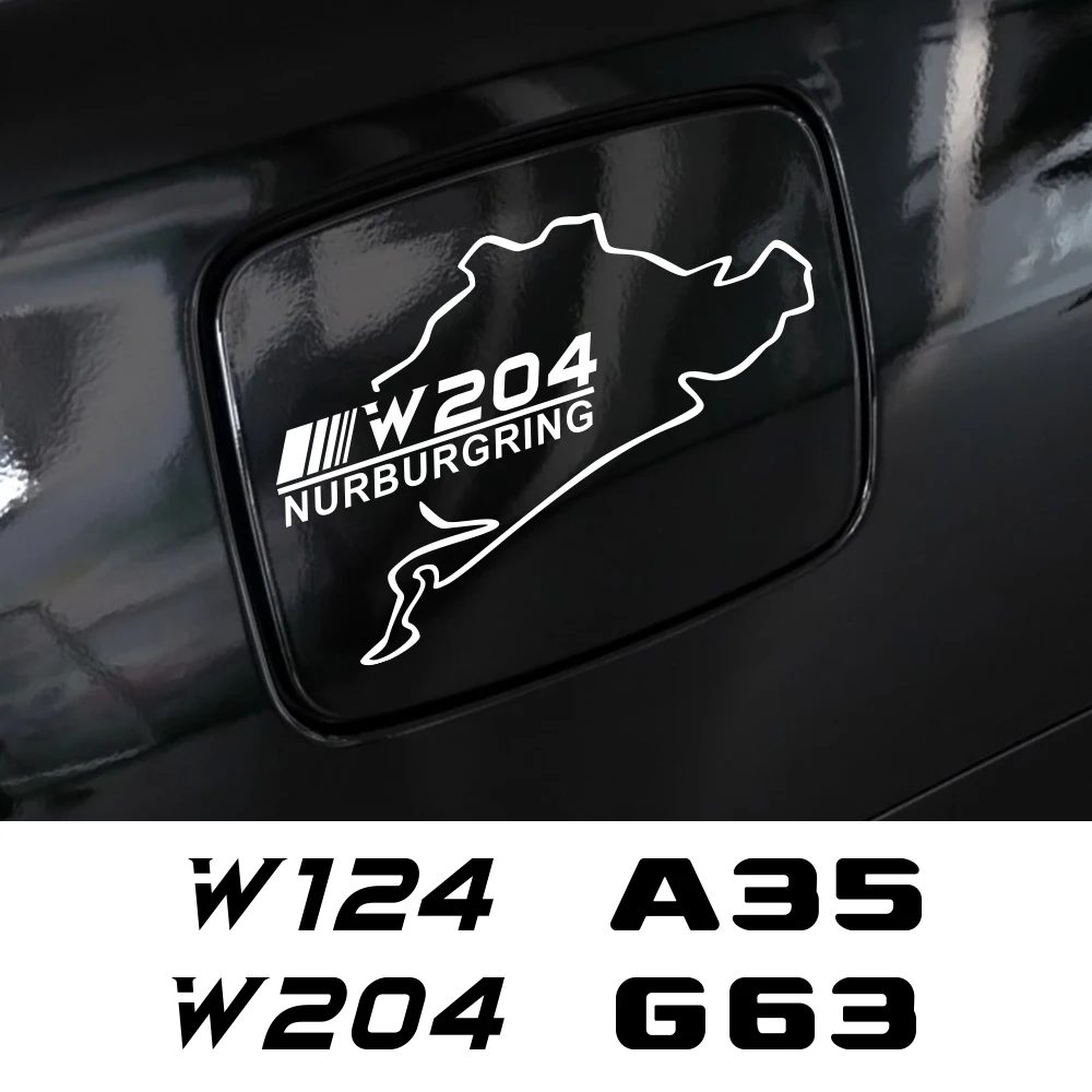 Car Fuel Tank Cap Sticker Vinyl PVC Decal Auto Accessories For Mercedes Benz W124 W203 W204 A35 A45 C43 C63 CL CLA35 E63 S63 SLS