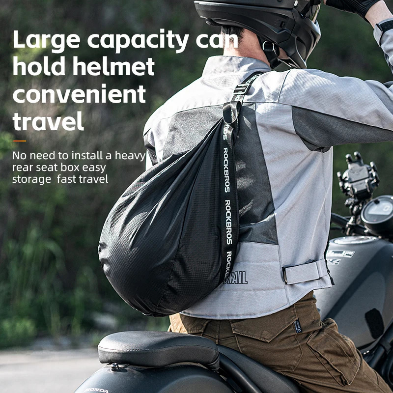ROCKBROS Motorcycle Helmet Backpack Large Capacity Travel Bags Reflective Female Men Rider Accessories 241111