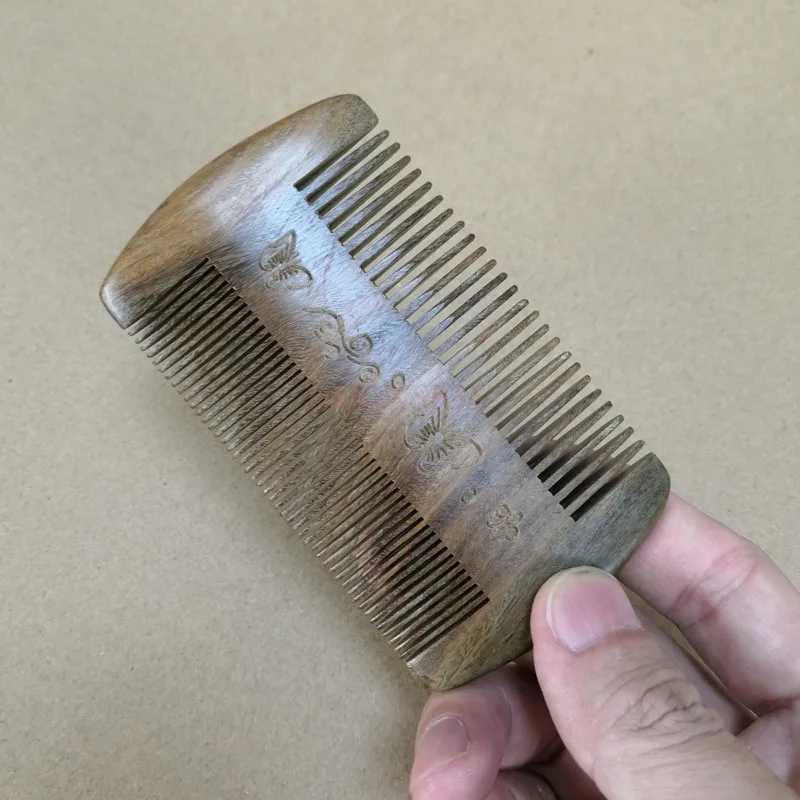 Wooden comb sandalwood comb scraping head scorpion tooth comb green wood hair W241112