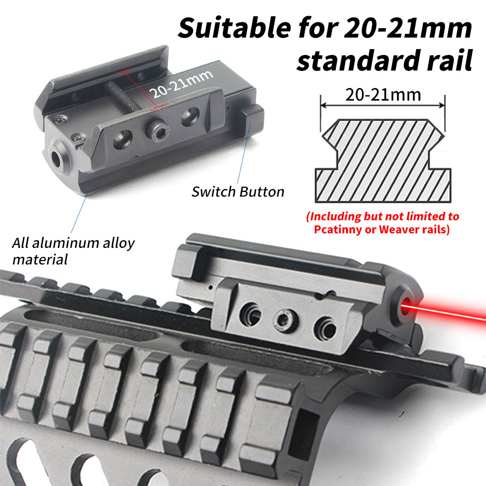 Tactical Green/Blue/Red 532nm Laser Dot Sight for 20mm Picatinny/Weaver Gun Rail for Pistol/Shotgun/Rifle Hunting Rechargeable
