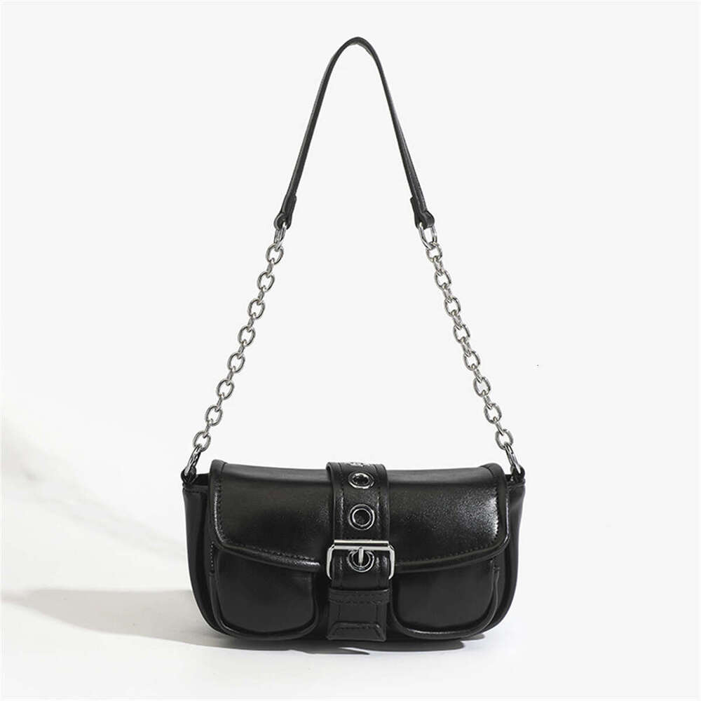Punk style shoulder underarm new trend motorcycle Fashion retro classic senior sense women's bag