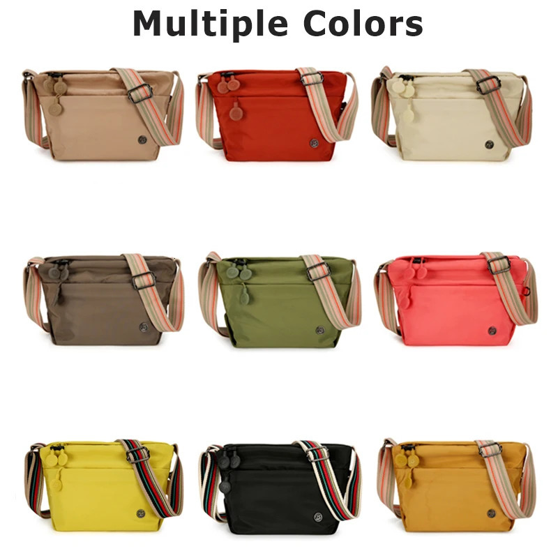 Chic Ultralight Nylon Crossbody Bags for Women ner BagLightweight Zipper Closure Adjustable Wide Strap Cotton Lining 241111