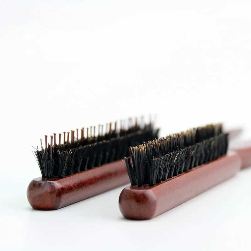 Professional Salon Teasing Hair Brushes Pig Mane Wooden Combs Fine Line Combs Hair Brushes Extended Hairstyling Tools DIY W241112