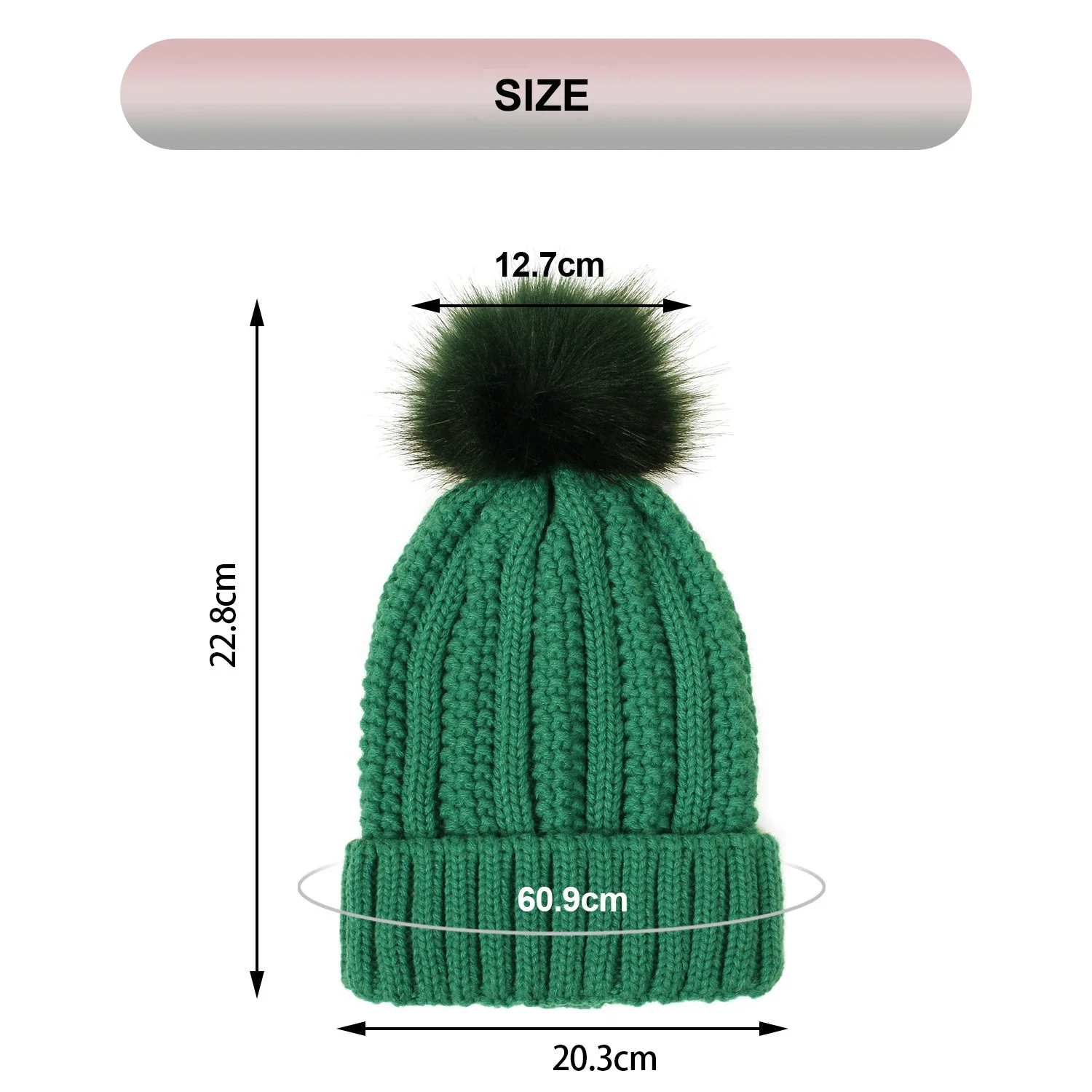 Winter Silk Satin Lined Beanie Hats for Women Thick Chunky Cap Bonnets Striped Warm High Quality Cashmere Knitted Pom Hat