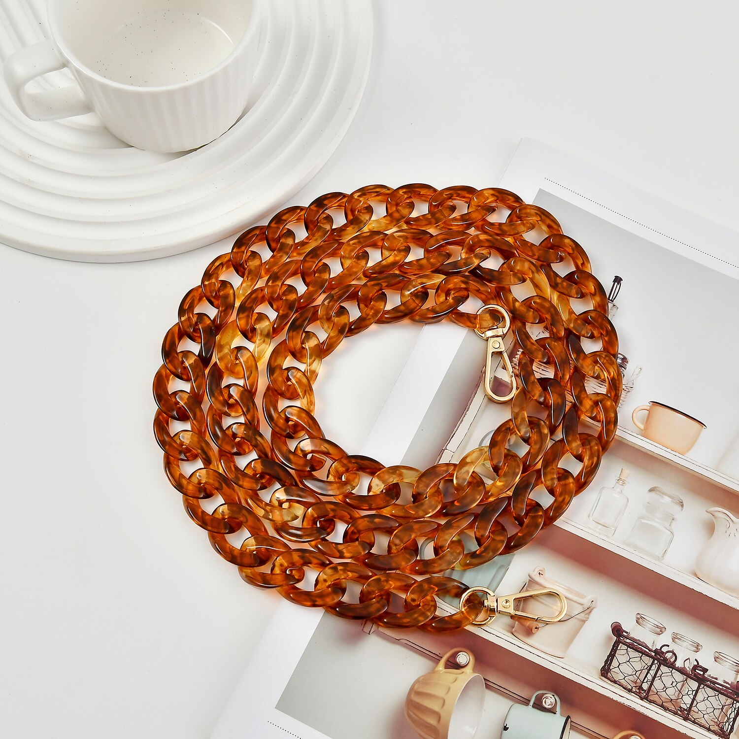 Multicolored Acrylic Bag Chain Bracelet Shoulder Chain Resin Mobile Chain Chain Chain Chain Acrylic Chain 61e12