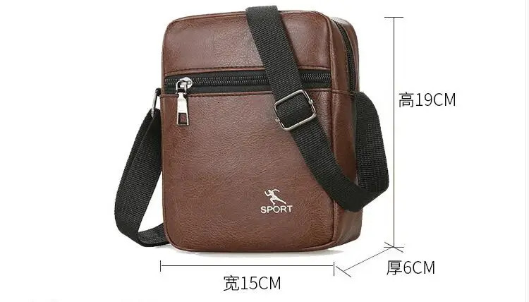 Fashion Mens PU Leather Handbags Waterproof Bag For Man Male Cross Body Shoulder Messenger Bags Casual 241111