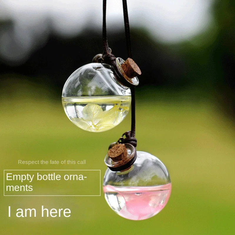 Car Hanging Perfume Pendant Fragrance Air Freshener Empty Glass Bottle For Essential Oils Diffuser Automobiles Ornaments ba213 5 34977