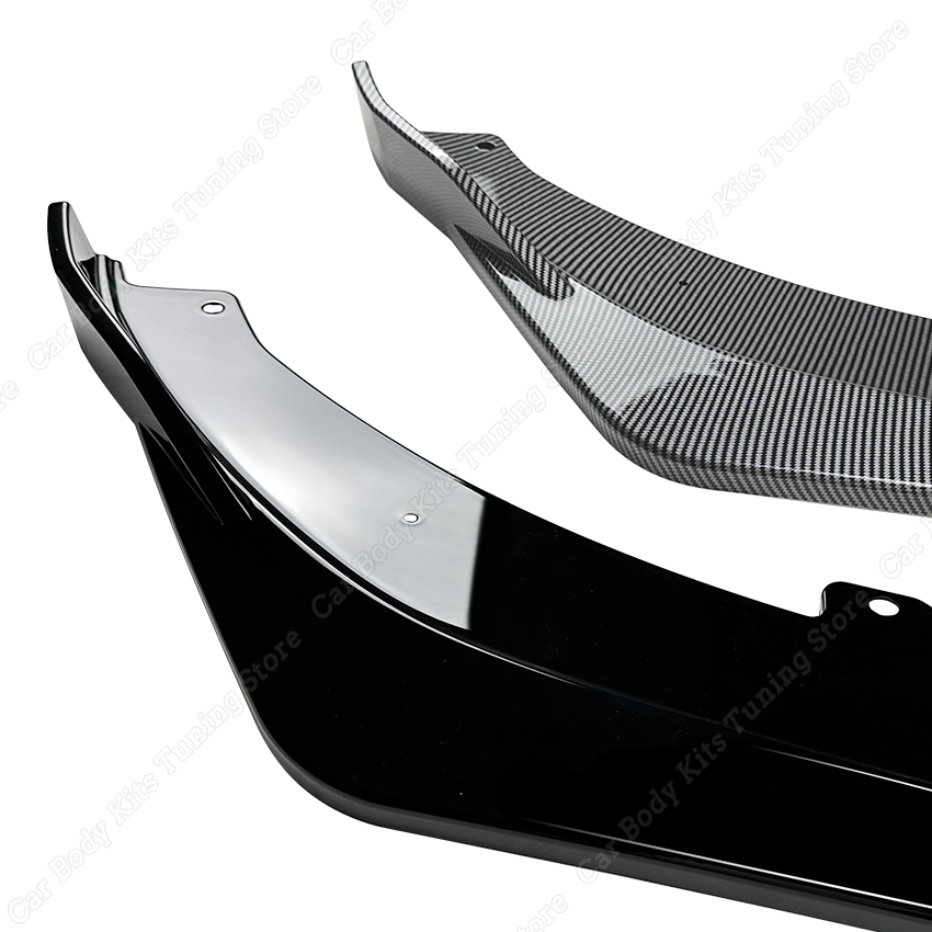 3Pcs Car Front Lip Bumper Splitter Diffuser Body Kit Spoiler For Kia Stinger GT 2018-2023 Tuning Gloss Black Style Accessories