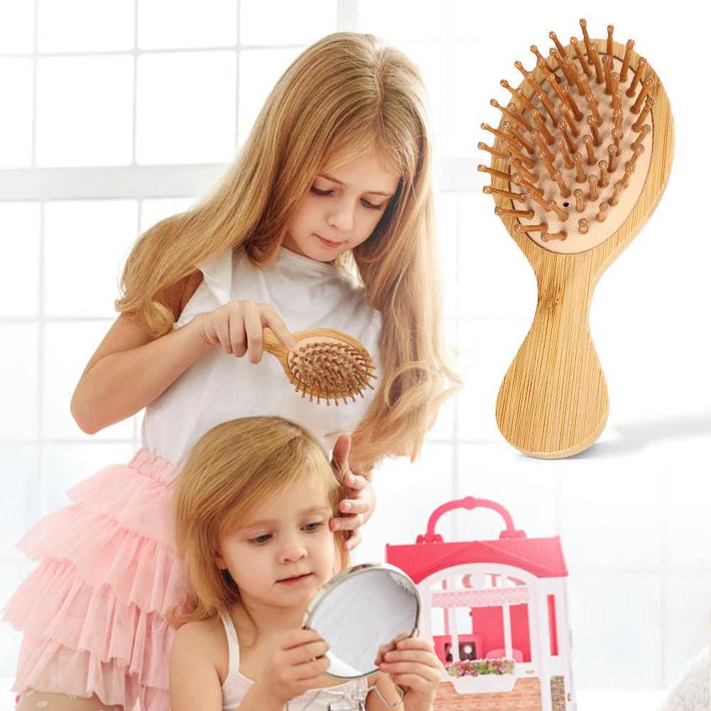 Bamboo Mini Airbag Comb Anti static Air Mat Hair Brush Reduce Hair Loss Care Styling Comb Female Styling Tool W241112