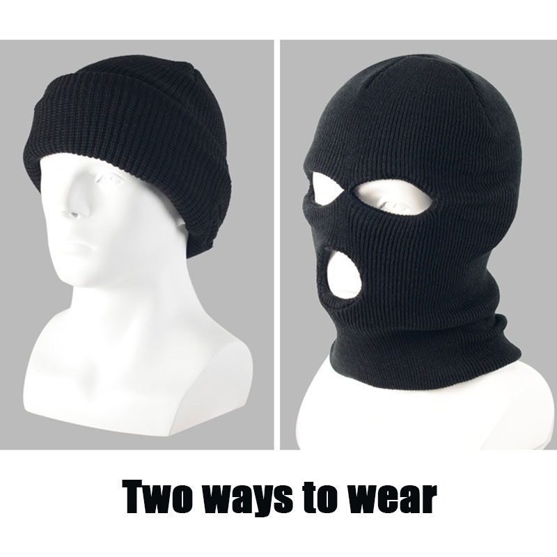 Autumn Warm 3 Hole Face Ski Mask Winter Cap Balaclava Motorbike Motorcycle Full Helmet