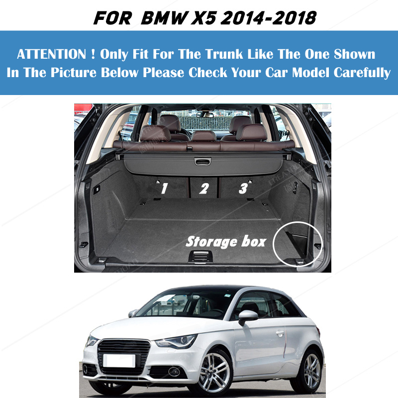 Auto Full Coverage Trunk Mat For X5 F15 5-Seat 2014-2018 17 16 15 Car Cover Pad Cargo Liner Interior Protector Accessories fce8c