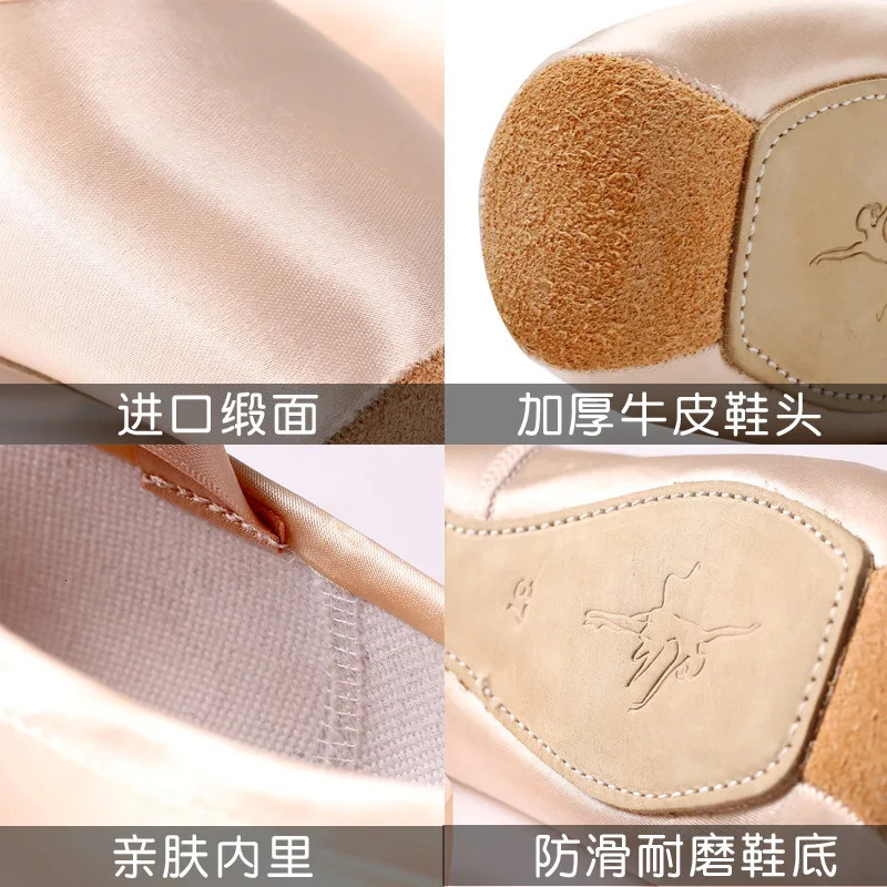 Womens professional ballet shoes childrens and adult ballet corner dance shoelaces ribbon shoes womens Zapatos unprinted sports shoes 241111