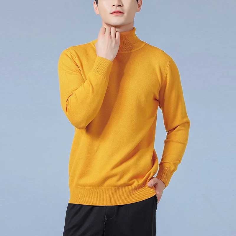 Hot selling mens sweater 6-color long sleeved turtle neck zipper soft and warm wool knitted jumper mens clothing W2411111
