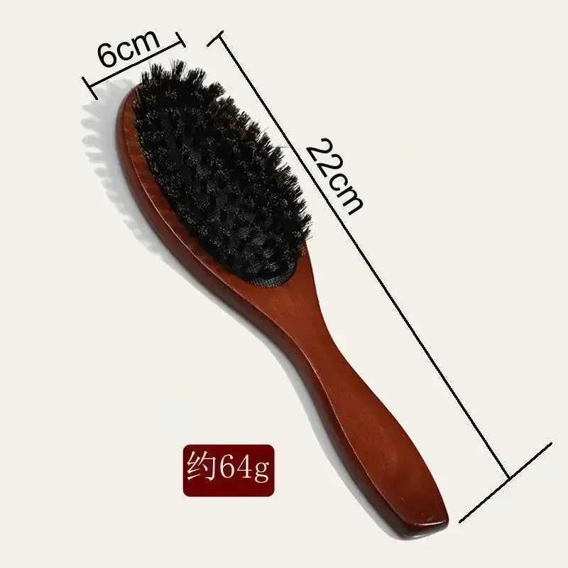 Natural bristle brush anti-static oval hair removal comb fashionable comb wooden female hair brush W241112