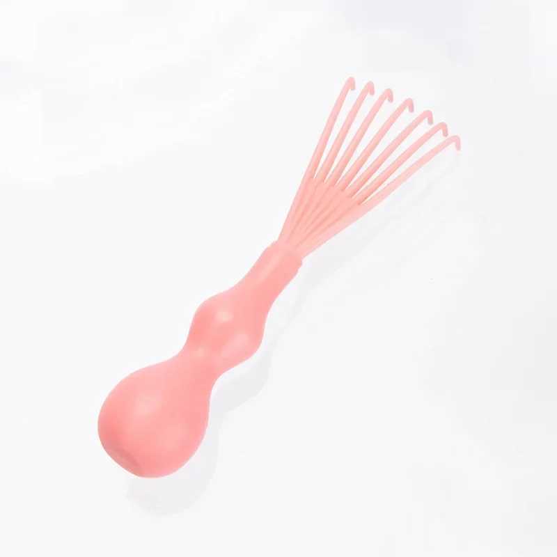 1 mini dust collector for home travel salon Rake equipped with a metal wire portable comb brush and wooden handle cleaning tool W241112