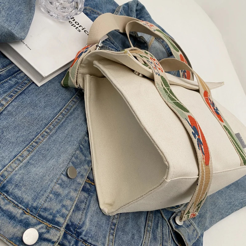 Quality Canvas Handbags For Women Latest Trends ner Shoulder Crossbody Bags Boston Large Capacity Shopper 241111