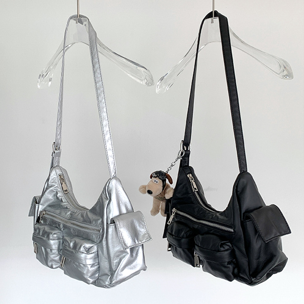 Women Retro Shoulder Bag Soft Leather Tote Handbag Large Capacity PU Satchel Sling Bag Crossbody Hobo Bag Girl Stylish Purse