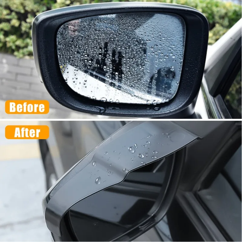 Car Rearview with Guide Universal Reversing Mirror Rain-proof Shield Truck Air Dried Type Rain Eyebrows