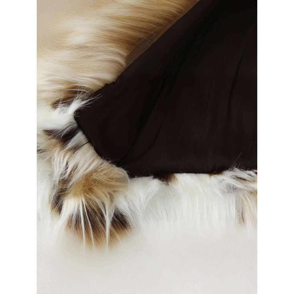 shanshi fur coat women winter new integrated style fashionable and high-end stand collar long sleeved environmentally friendly faux fur jacket