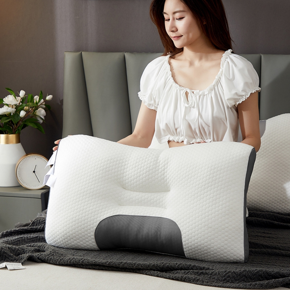 3D SPA Massage Pillow Cervical Orthopedic Neck Pillow To Help Sleep And Protect The Pillow Neck Soybean Fiber Massage Pillow
