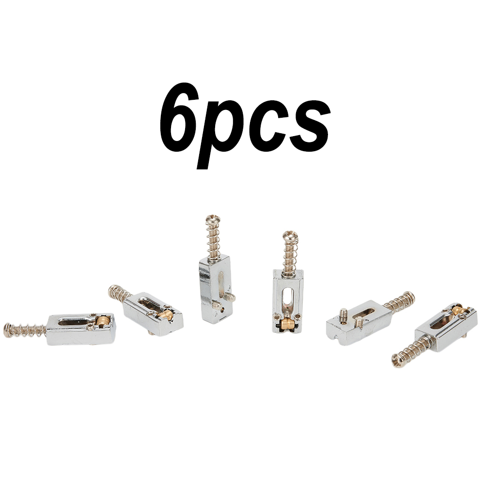 6Pcs Electric Guitar Roller Bridge Tremolo Saddles For Strat TL Zinc Alloy Electric Guitar Replacement Bridge Saddle Set