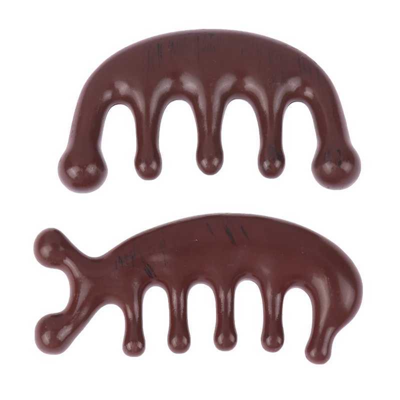 Pc resin massage comb head meridian scalp comb face shoulder neck scraping treatment anti-static wide tooth comb W241112