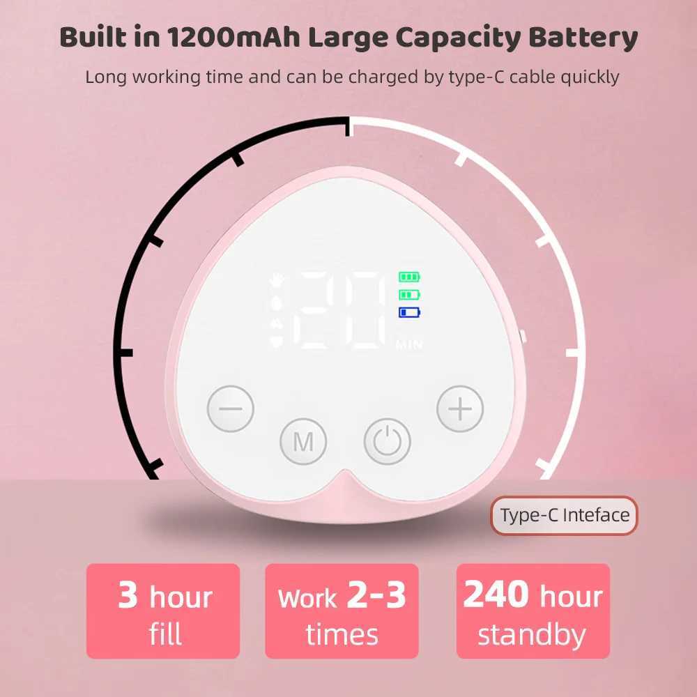 Breastpumps Breastpumps Wearable Electric Breast Pump Anti-Backflow 4 Modes 12 Levels Breastfeeding with BPA-Free Milk Collector 240412