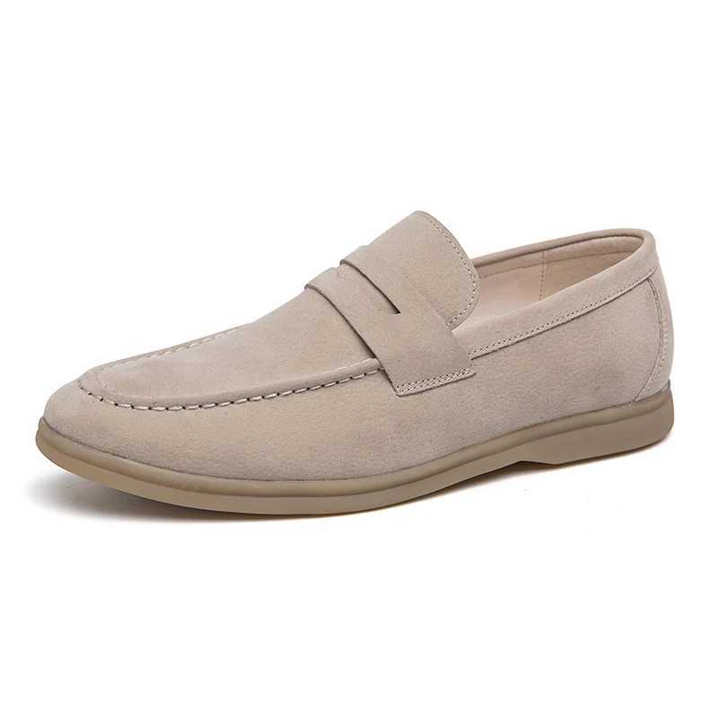 Men's Suede Penny Loafers - Slip On Comfort hot Driving Shoes, Leather Casual Flats for Walking