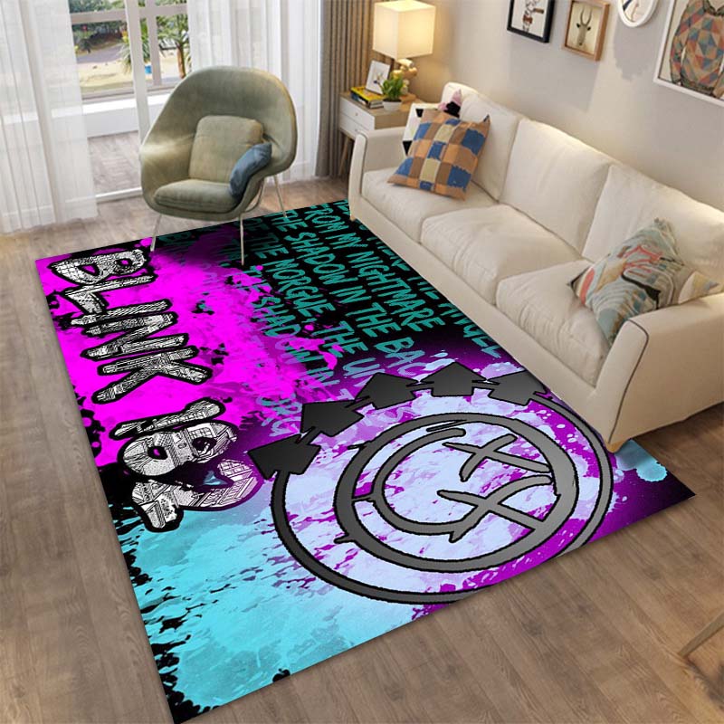 15 Sizes Music Blink-182 Brand Carpet for Living Room Bedroom Sofa Table Non-slip Mat Photography Props Birthday Gift Alfombra
