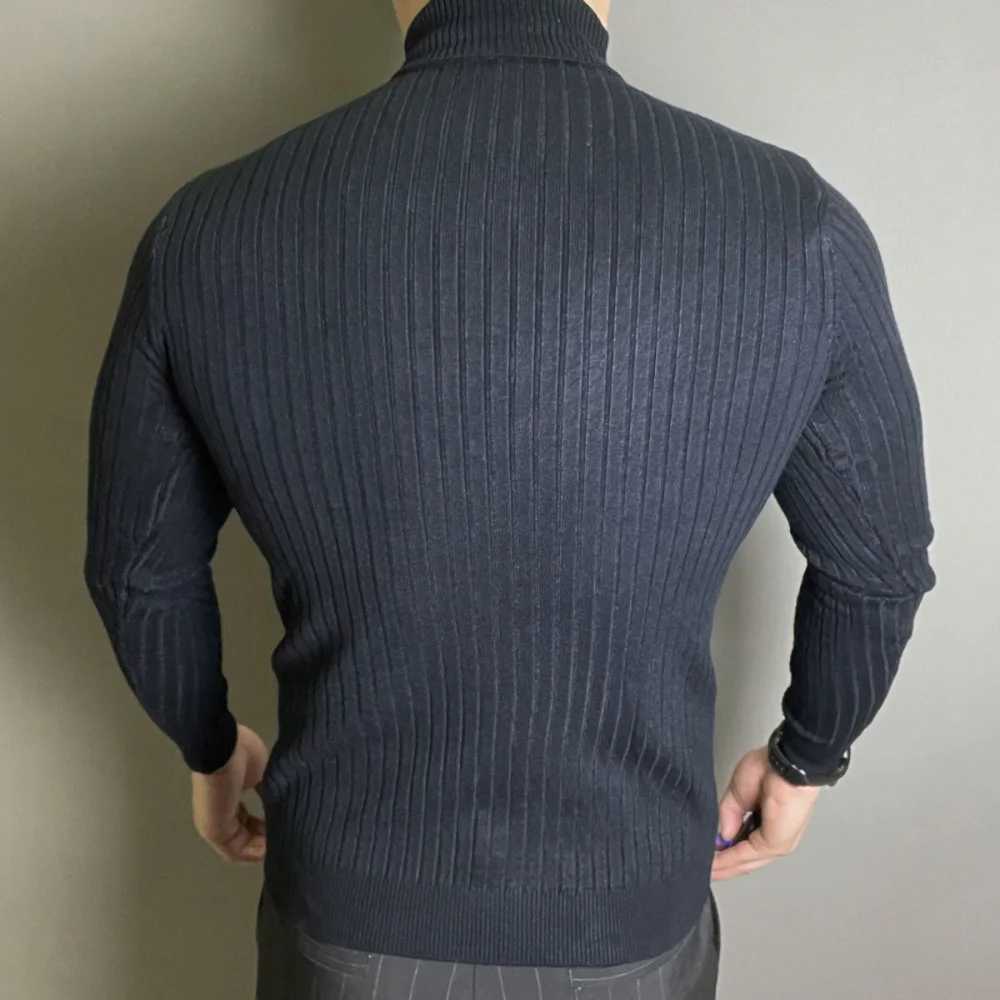 Winter Turtleneck Warm Sweater Casual Mens Rollneck Knitted Keep Mens Skydiving Knitted Wool Pullover Sports Outdoor Yoga Top W2411111