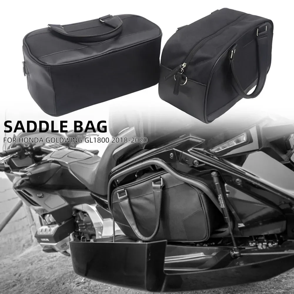 Motorcycle Black Saddle Lage Liners Saddlebag Trunk Liner Bag For Honda Goldwing GL1800 2018-2021