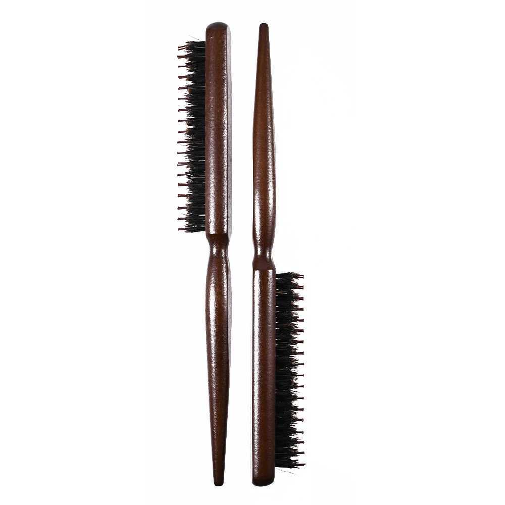 Professional salon teasing hair brush fine wood line comb eyelash extension hairstyle styling tools DIY W241112