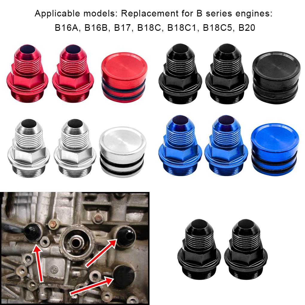 Block Plugs Adapter Breather Oil Fittings Accessory Vehicle Tools