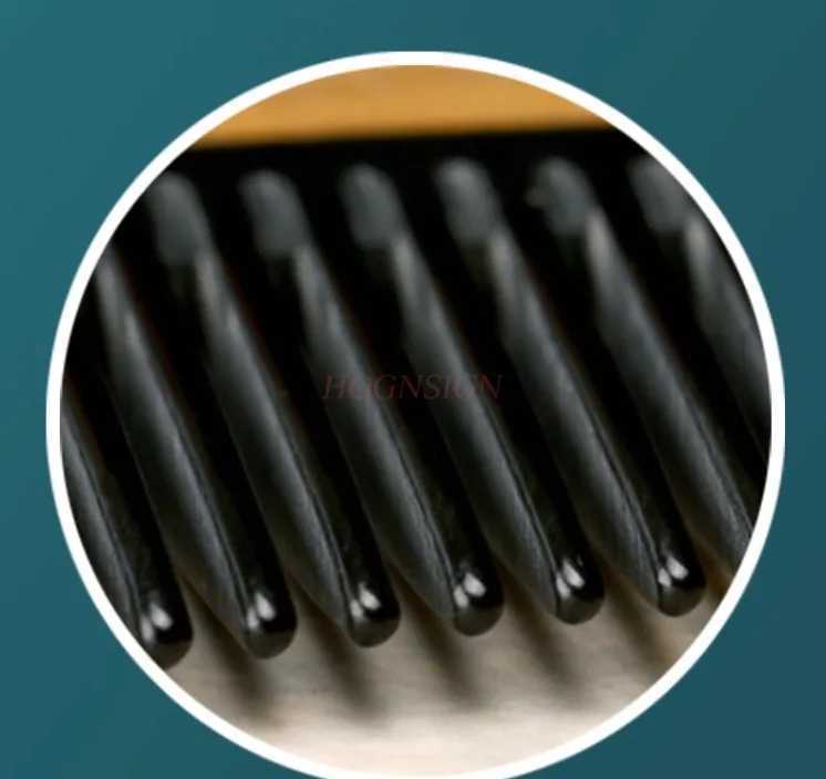 Natural Green Sandalwood Comb - Non static Wood Fine Teeth Black Water Bull Horn Comb W241112