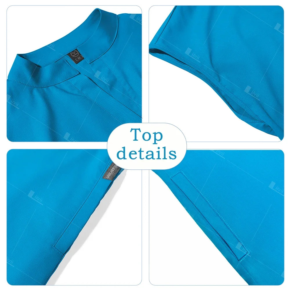 Uniforms Uniforms Woman Scrub Shirt Jogger Pants Pet Doctor Nurse Nursing Uniforms Set Beauty Salon Workwear 241112