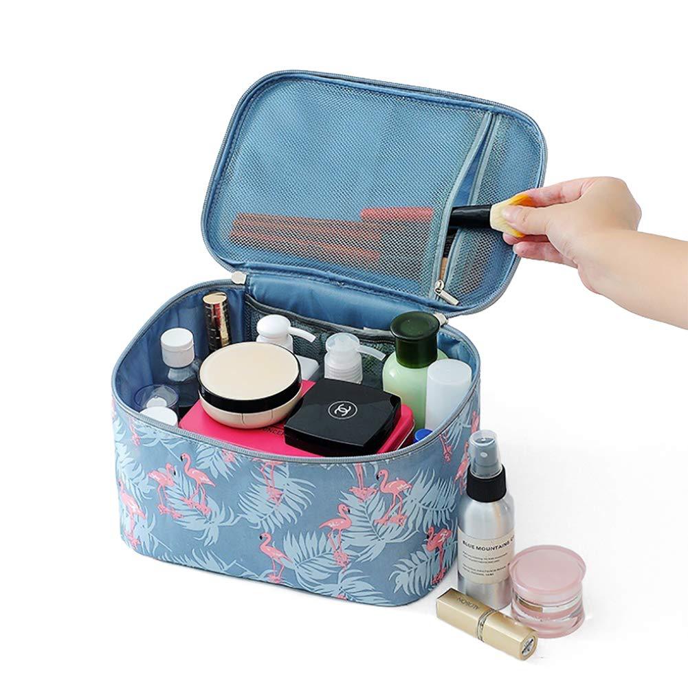 Makeup Bag Portable Cosmetics Makeup Brush Large Capacity Travel Flamingo Double Grey a04d3 5 48141